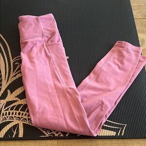 Athleta Girls Pink Leggings-size Large-12
